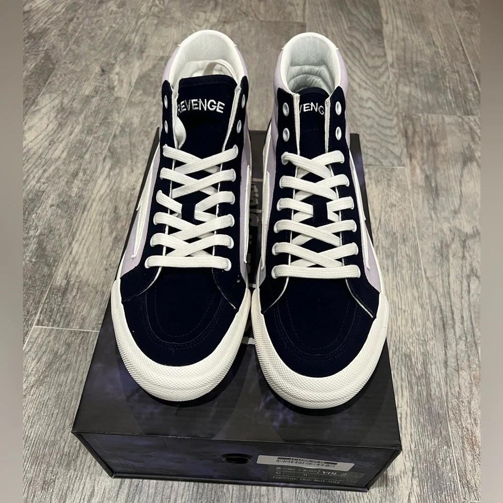 NEW Revenge x Storm Vol. 2 lilac navy high top sneakers - Picture 5 of 7